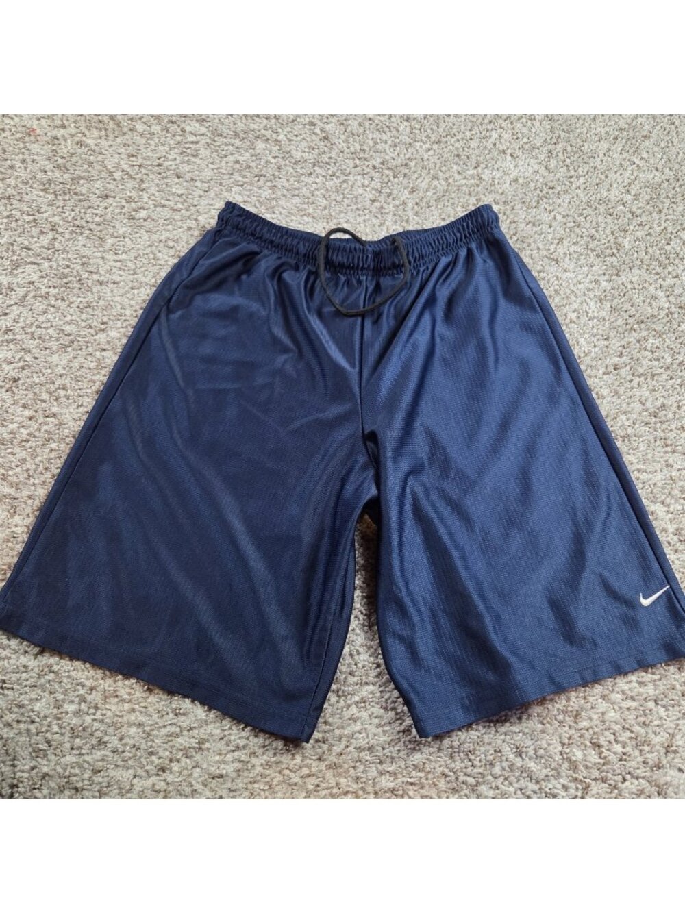 Vintage Nike Shorts Mens Small Blue Active Drawstring Y2K Navy Stretch Gym